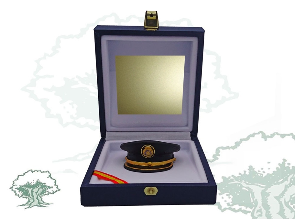 Gorra de plato Subinspector Policía Nacional de escritorio