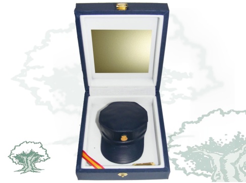 Gorra de plato UIP Policía Nacional de escritorio