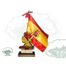 Figura con emblema de la Guardia Civil con bandera de España