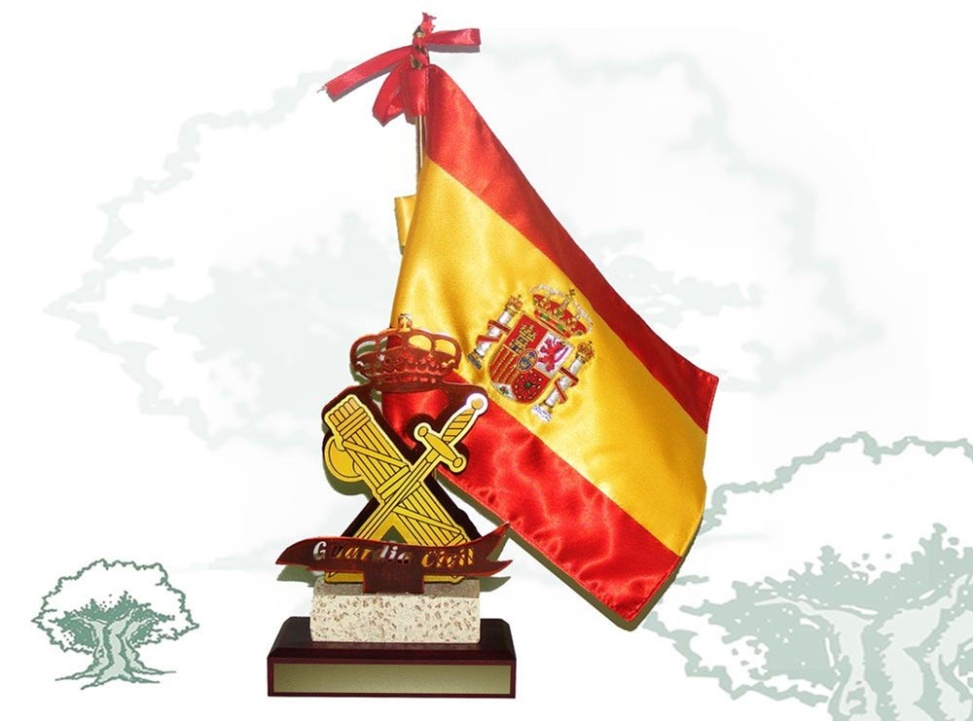 Figura Guardia Civil emblema con bandera España