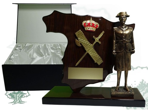 Metopa de escritorio Guardia Civil con figura mujer