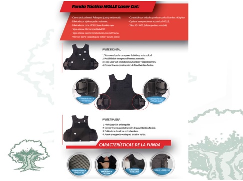 Funda chaleco antibalas Policía Nacional molle