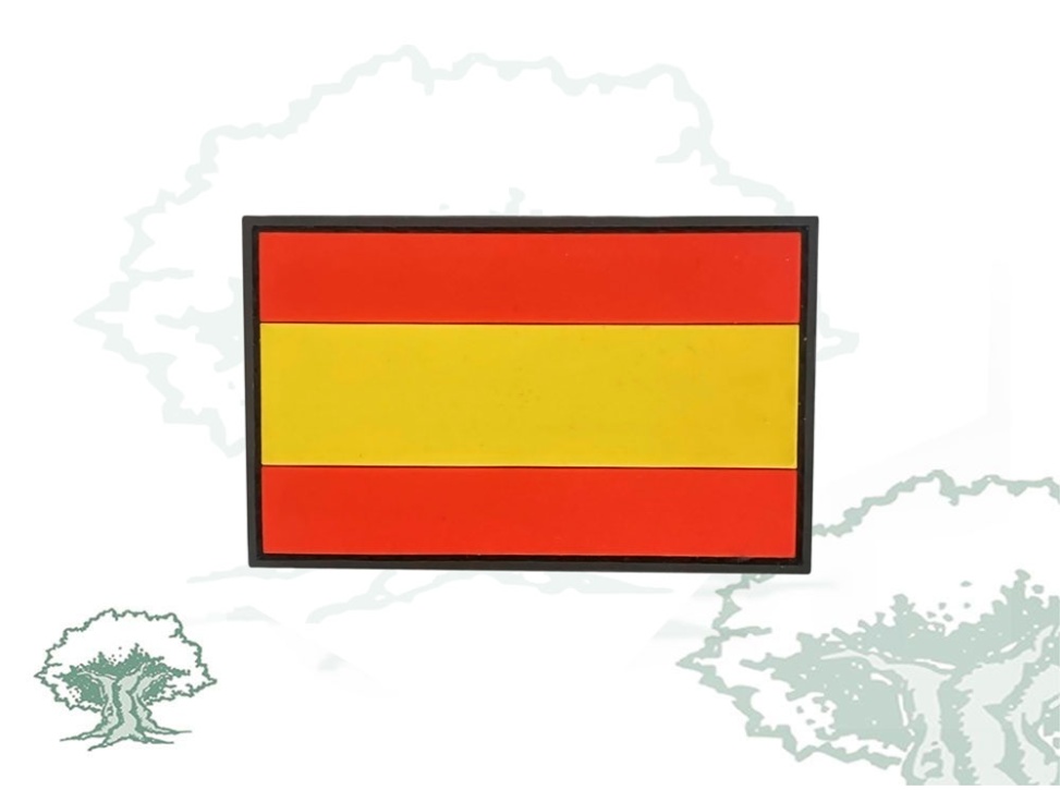 Parche bandera de España de PVC liso