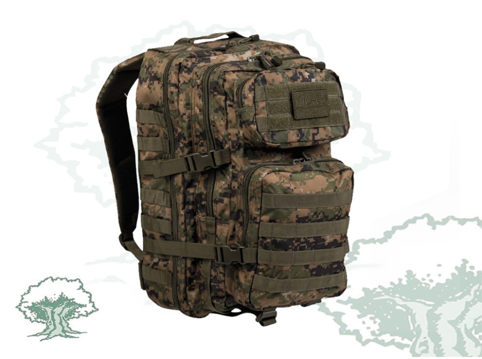 Mochila Mil-Tec US Assault LG digital W/L 36 litros