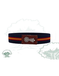 Pulsera Virgen del Pilar elástica azul marino