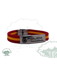 Pulsera Policía Nacional de lona con chapa España