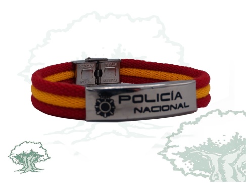 Pulsera Policía Nacional de lona con chapa España