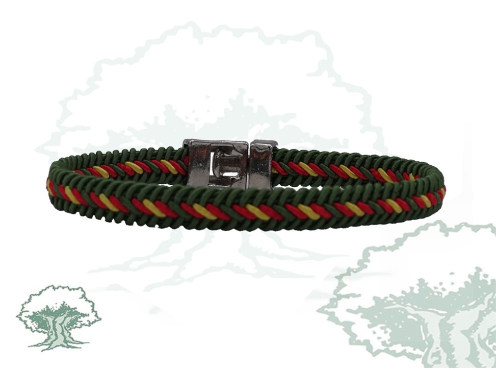 Pulsera de hilo trenzado verde