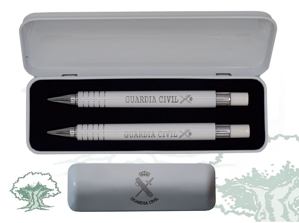 Bolígrafos Guardia Civil estuche metálico
