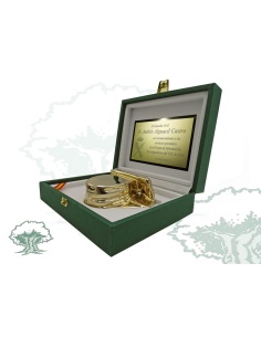 Tricornio de escritorio dorado