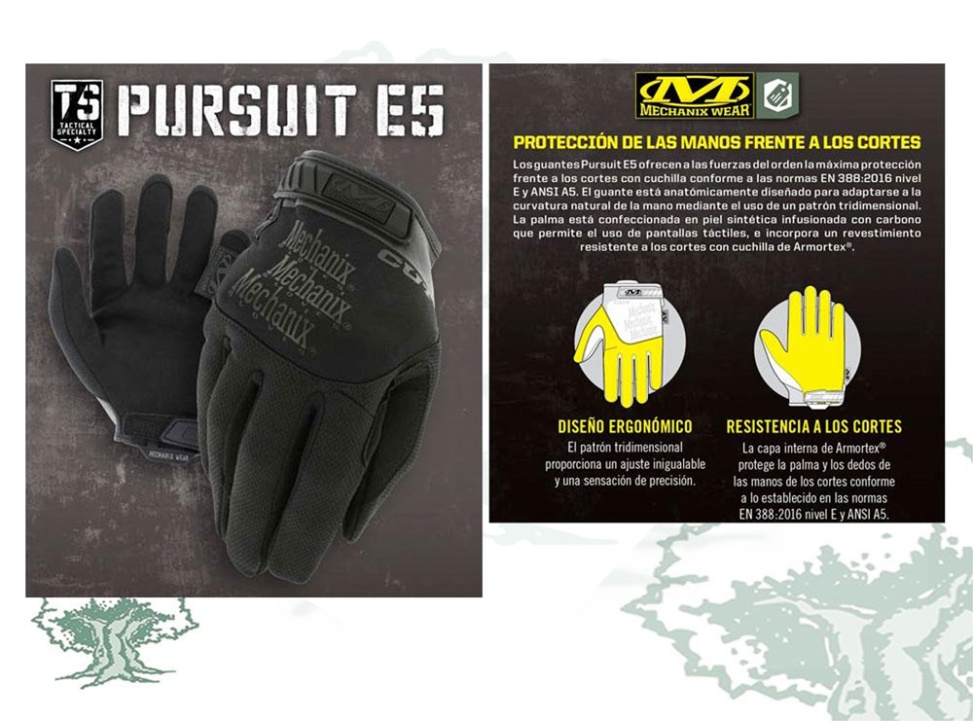 Guantes Mechanix Pursuit D5 para mujer