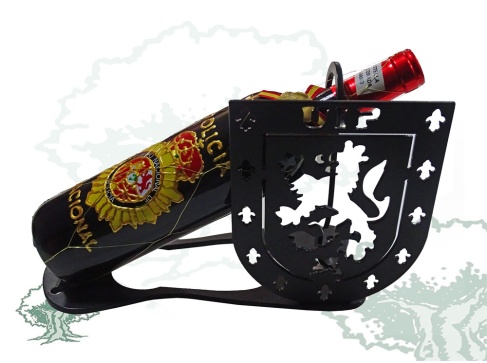 Porta vino de forja UIP Policía Nacional