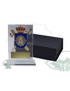 Placa Fiscal y Fronteras Guardia Civil de cristal