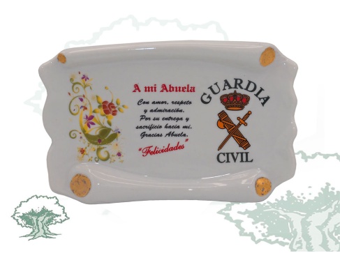 Pergamino dedicatoria Guardia Civil
