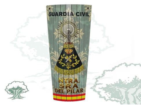 Teja Virgen del Pilar de madera