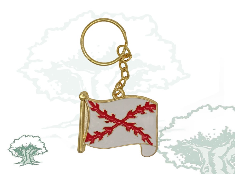 Llavero Cruz de Borgoña metálico