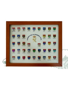 Cuadro Guardia Civil con pines de especialidades