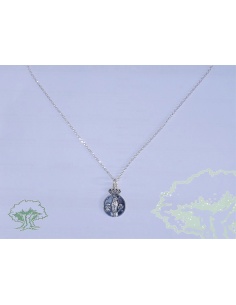 Colgante de plata Virgen del Pilar con cadena