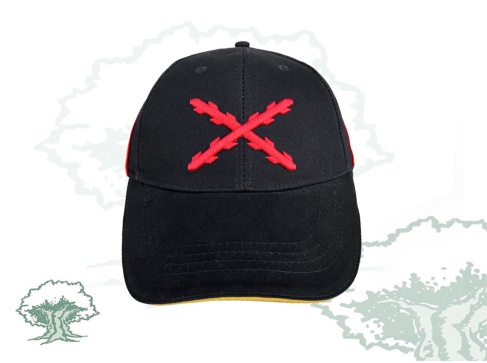 Gorra Cruz de Borgoña negra Gorra Cruz de Borgoña negra