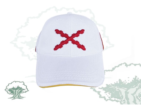 Gorra Cruz de Borgoña blanca Gorra Cruz de Borgoña blanca