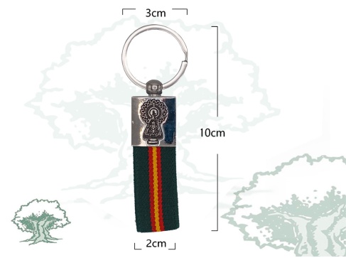 Llavero Virgen del Pilar grabado