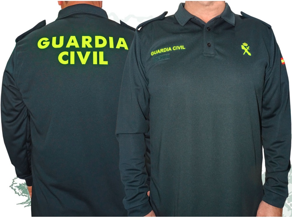 Polo Guardia Civil manga larga monocolor