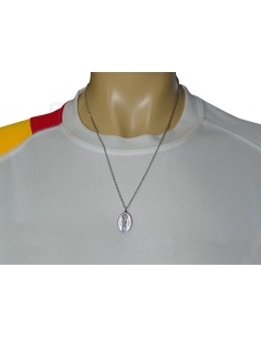 Cadena con colgante Virgen del Pilar plateado