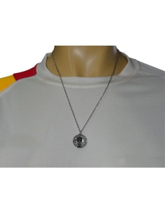 Cadena con Virgen del Pilar labrada