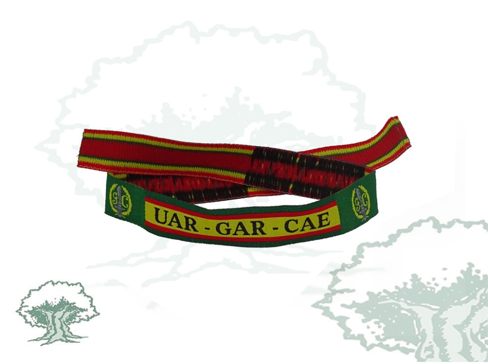 Pulsera UAR-GAR-CAE de la Guardia Civil de tela