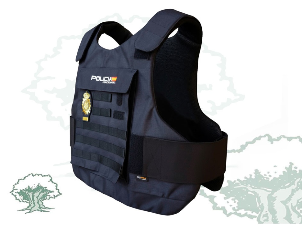 Funda chaleco antibalas Policía Nacional molle bolsillos