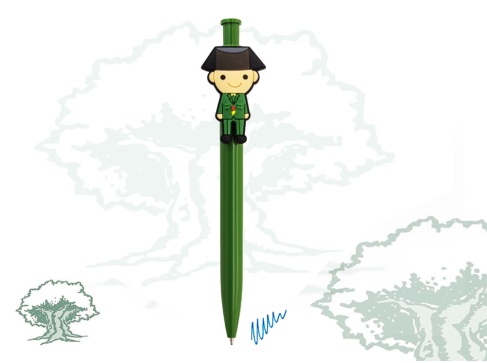 Bolígrafo Guardia Civil muñeco gomato