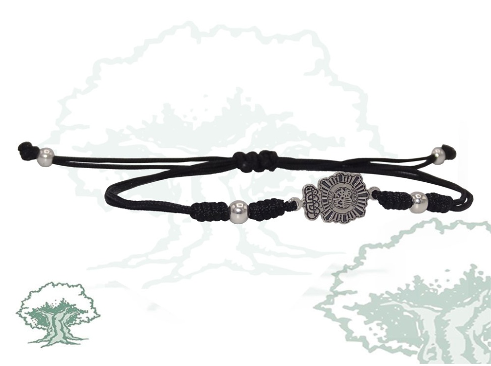Pulsera Policía Nacional de hilo con nudos
