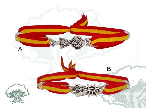 Pulsera Virgen del Pilar España de tela