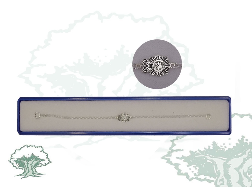 Pulsera Policía Nacional de plata