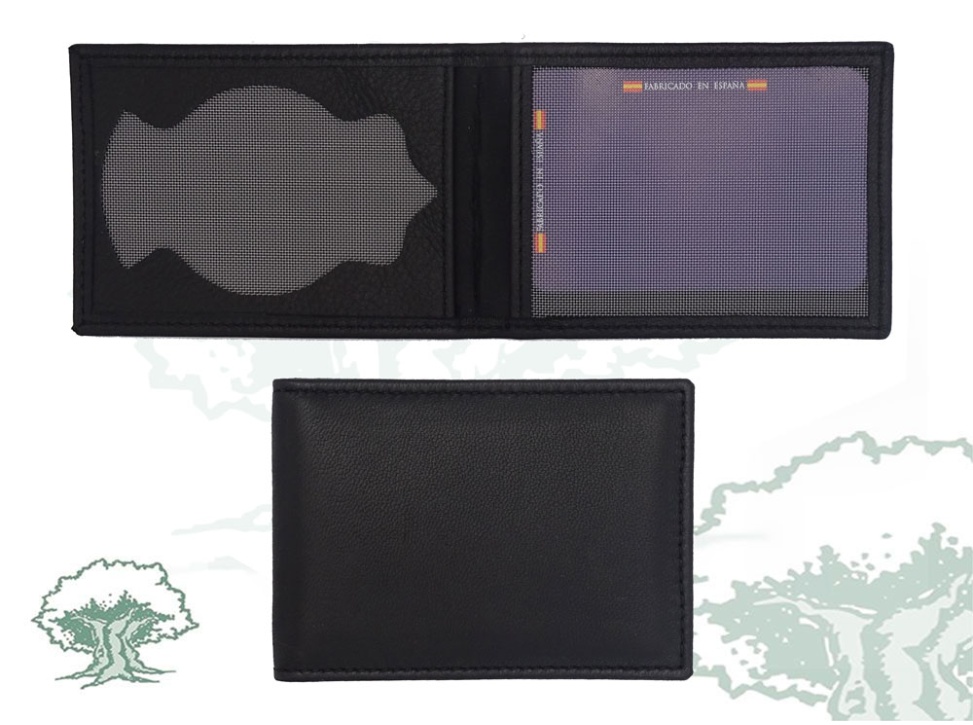 Cartera Policía Nacional negro para chapa