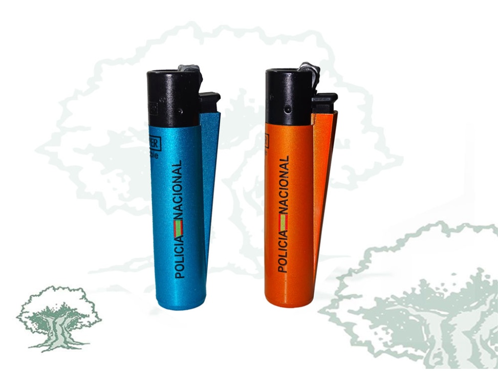 Encendedor Policía Nacional clipper metalizado