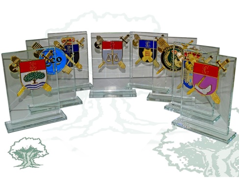 Placa Guardia Civil Especialidades de cristal