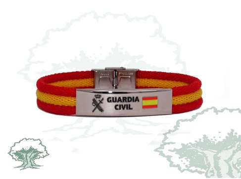 Pulsera Guardia Civil de lona con chapa