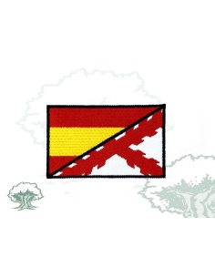 Parche Cruz de Borgoña y bandera de España