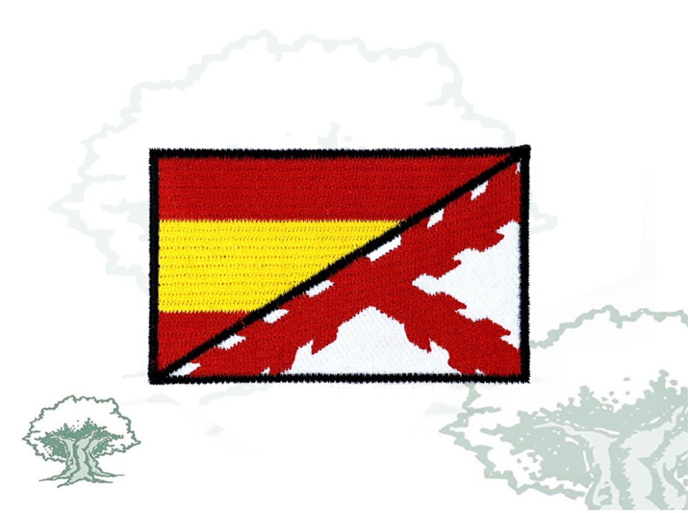 Parche Cruz de Borgoña y bandera de España