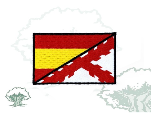 Parche Cruz de Borgoña y bandera de España
