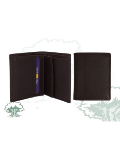 Cartera monedero marrón con chapa 2