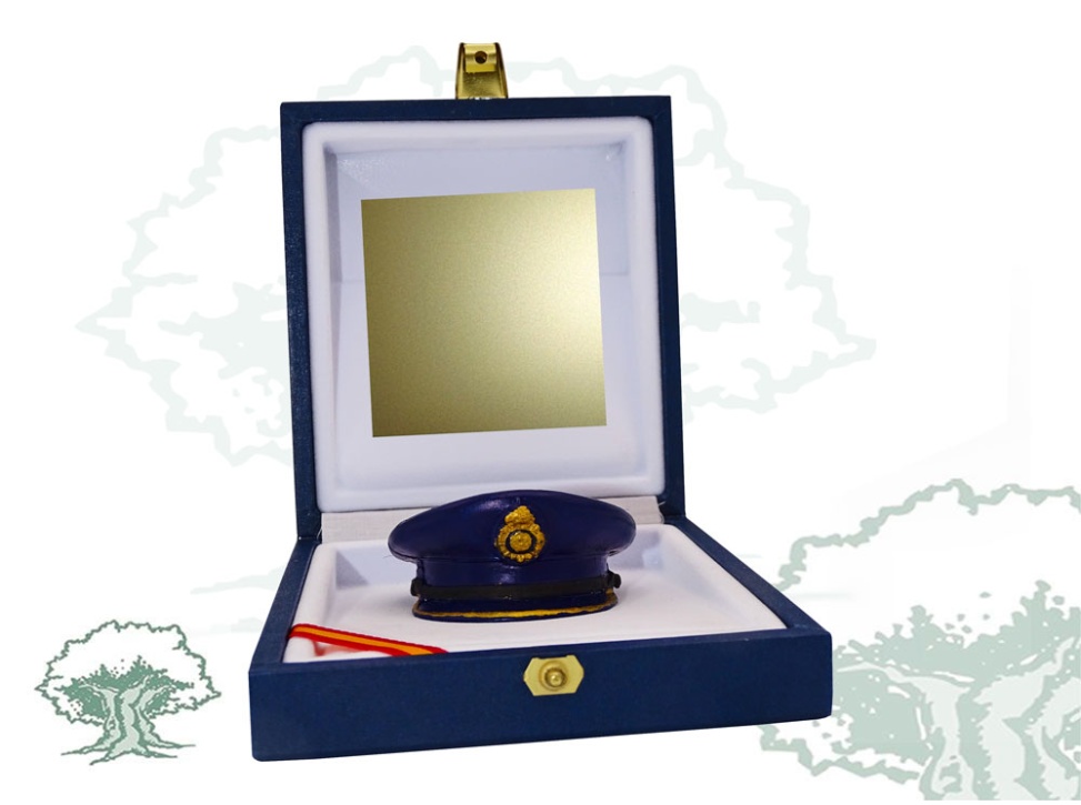 Gorra de plato Escala Básica Policía Nacional de escritorio