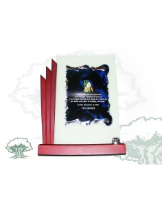 Placa de cristal y madera 2
