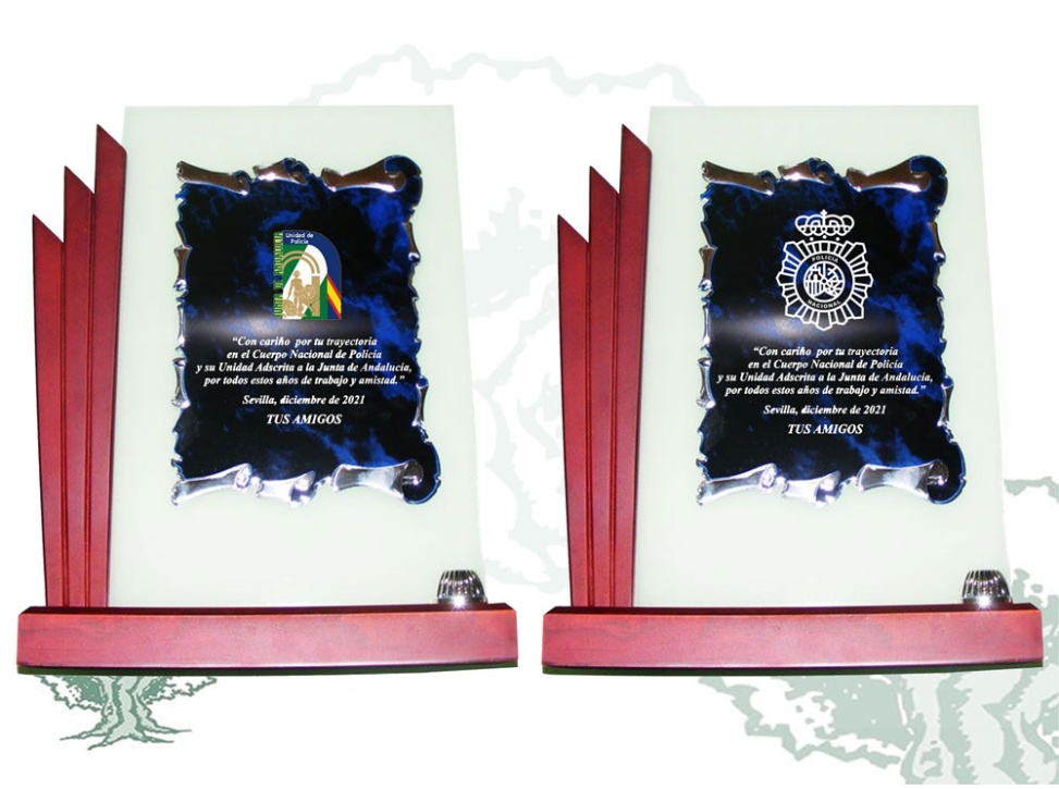 Placa de cristal y madera