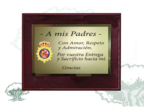 Metopa dedicatoria Policía Nacional