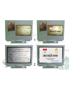 Placa Guardia Civil de cristal traslúcido varios modelos