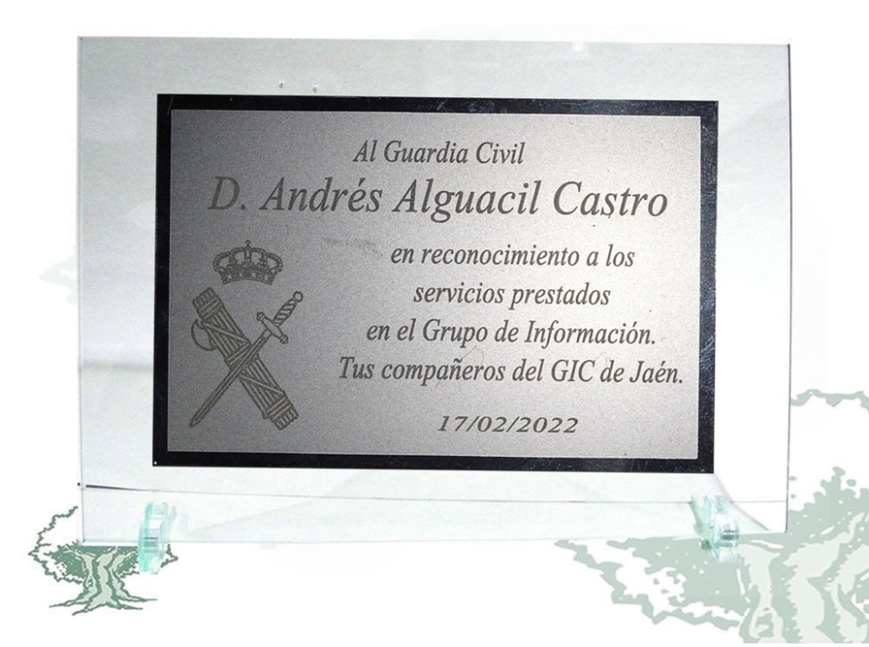 Placa Guardia Civil de cristal varios modelos