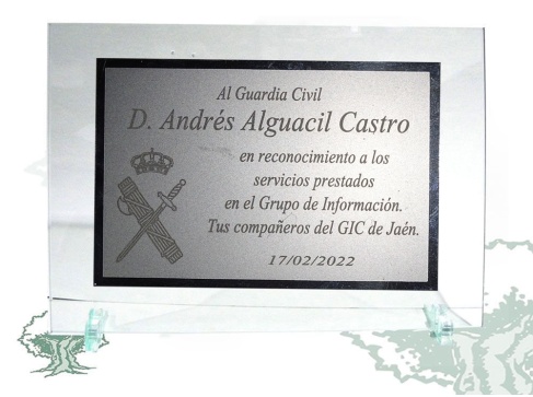 Placa Guardia Civil de cristal varios modelos