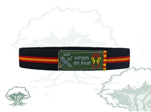 Pulsera Virgen del Pilar elástica negra